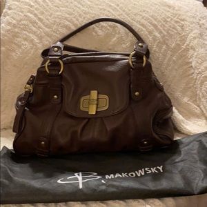 Brown leather purse